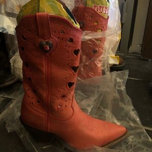 Pink Durango heart boots